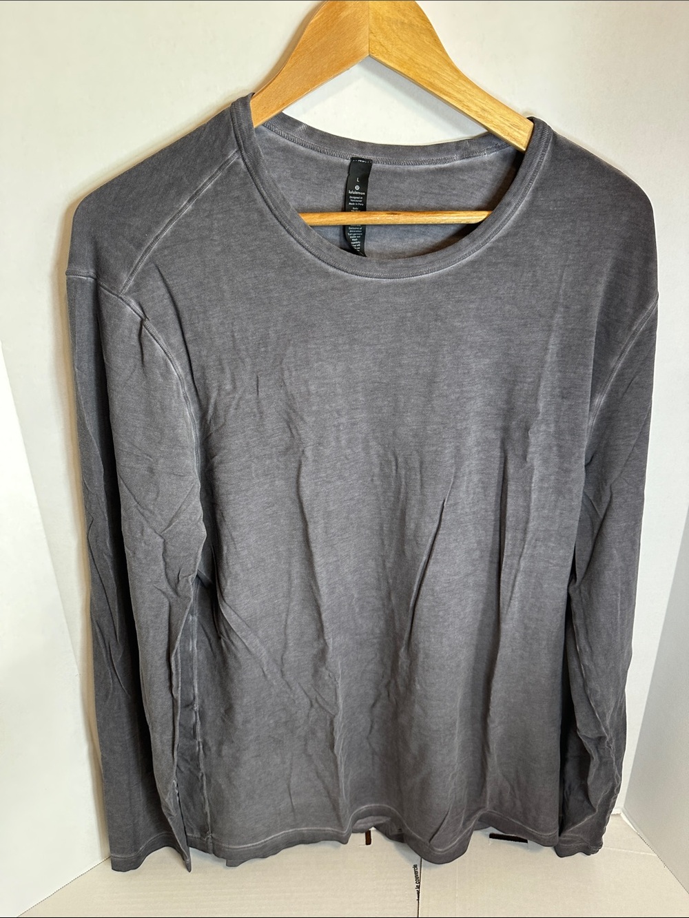 lululemon athletica Men's Long Sleeve Crew - Charcoal Gray